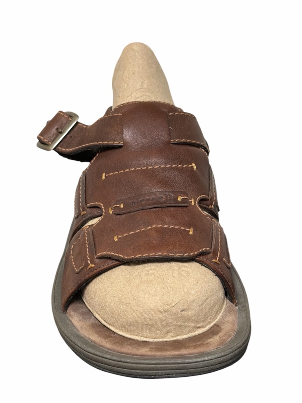 Merrell New Delhi Mens 9 Brown Leather Open Toe Fisherman Sandals - Picture 4 of 10
